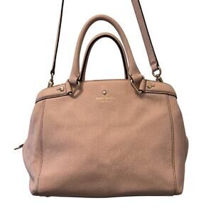 Kate Spade Hamilton Heights Large Blush Pink Satchel Bag with Crossbody Strap